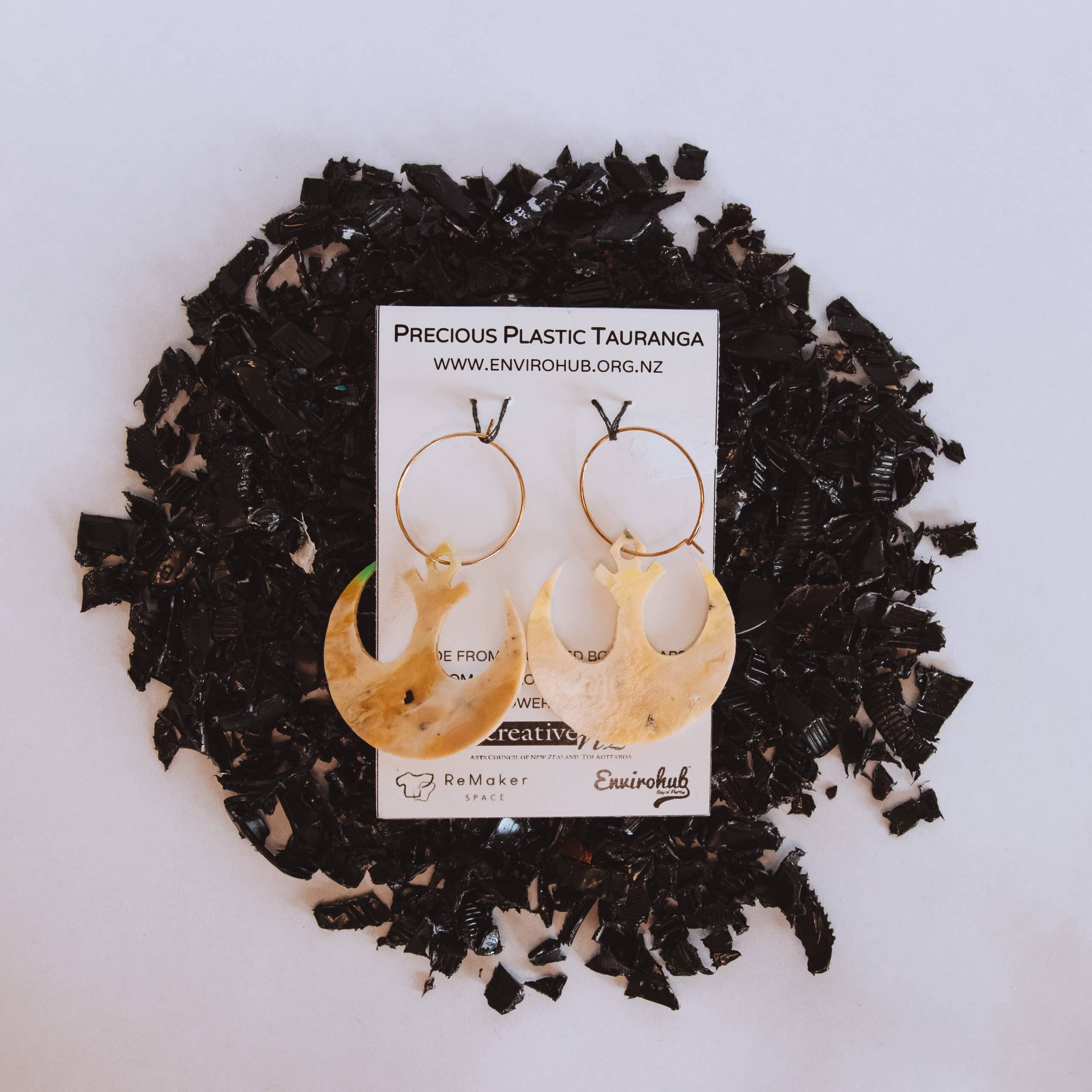 Precious Plastic Earrings Anchor EnviroHub Bay of Plenty