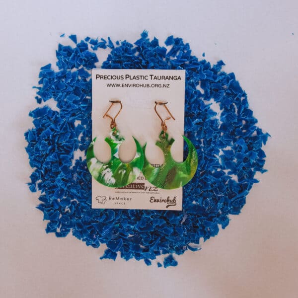 Precious Plastic Earrings - Anchor