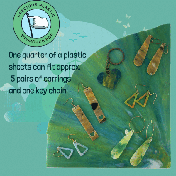 Recycled Plastic Sheet for DIY Jewellery - Ocean Sun - Image 3