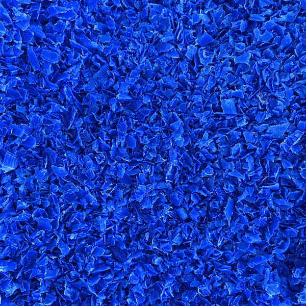 Recycled Blue HDPE (#2) Plastic Shred - 500g - Image 2